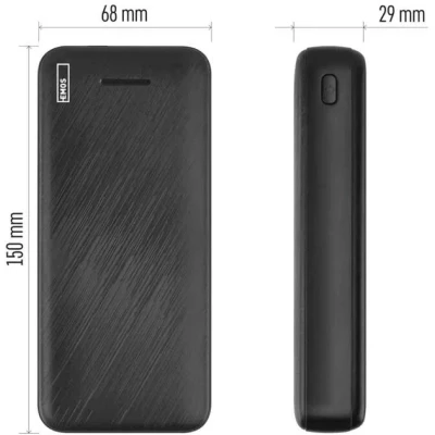 Портативна батарея EMOS 20000mAh AlphaQ3, 22.5W, black (B0572B) [B0572B-B] — фото 8
