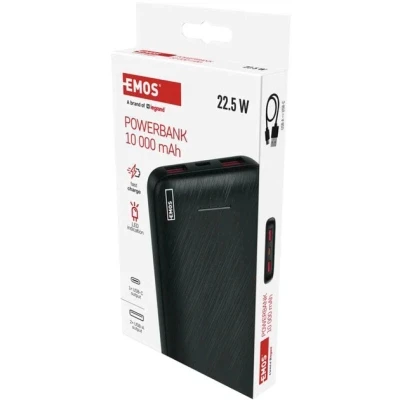 Портативная батарея EMOS 10000mAh AlphaQ3, 22.5W, black (B0571B) [B0571B-B] — фото 11