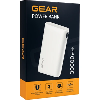 Портативна батарея GEAR 30000mAh, PD/100W, black (DL302C) [DL302C-B] — фото 3