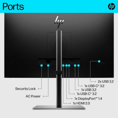 Монитор HP E27k G5 3840 x 2160 IPS чорний (6N4C4AA-B) — фото 4