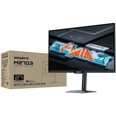 Монитор GIGABYTE M27Q3 Gaming Monitor 2560 x 1440 SS-IPS чорний (M27Q3GamingMonitor-B) — фото 7