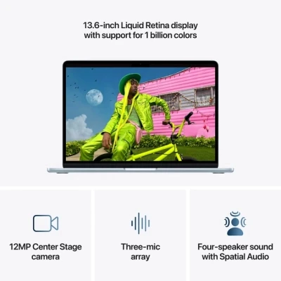 Ноутбук Apple MacBook Air 13 M5 A3449 Sky Blue 2560х1664 (Liquid Retina) Apple M5 (4.61 ГГц) RAM 24 / SSD блакитний (MDHK4UAA-B) — фото 5