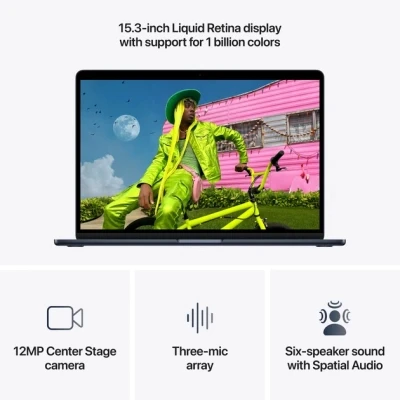 Ноутбук Apple MacBook Air 15 M5 A3448 Midnight 2880x1864 (Liquid Retina) Apple M5 (4.61 ГГц) RAM 24 / SSD чорний (MDVN4UAA-B) — фото 5