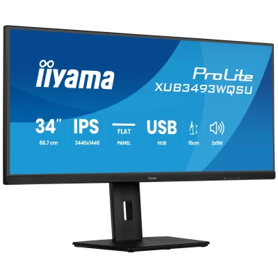 iiyama XUB3493WQSU-B6 3440 x 1440 IPS чорний — фото 2