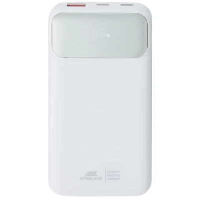 Портативная батарея RivaCase 10000mA, 22.5W, QC/PD, white