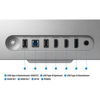 Монітор Samsung LS27FG900XIXCI 3840 x 2160 IPS сріблястий (LS27FG900XIXCI-B) — фото 11