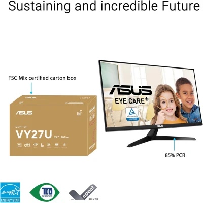 Монітор ASUS VY27UQ 3840 x 2160 IPS чорний (90LM09U3-B01170-B) — фото 6