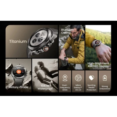 Смарт-годинник Mibro GS Explorer S 48mm Titan-Silicone XPAW023TS [XPAW023TS-B] — фото 3