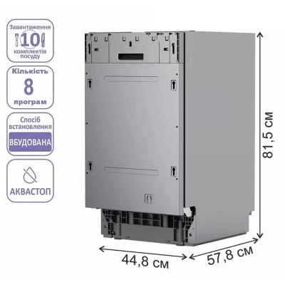 Посудомоечная машина PRIME Technics PDW 45108 RBI [PDW45108RBI-B] — фото 6