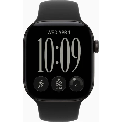 Смарт-годинник Apple Watch Series 12 GPS 46mm Black Aluminium Case with Black Sport Band - M/L — фото 2