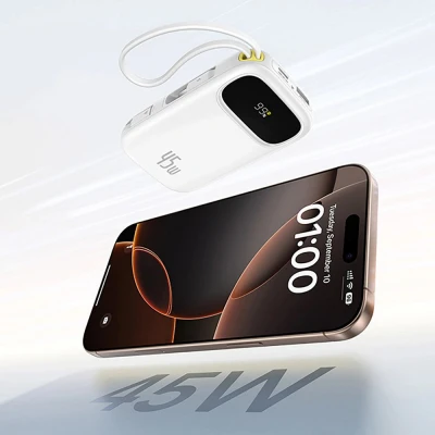 Портативная батарея Baseus 10000mAh EnerFill FC31 Qpow 3 45W PD/3.0 QC/4.0 White (E0028C01) [E0028C01-B] — фото 6