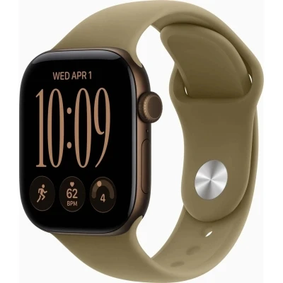 Смарт-часы Apple Watch Series 12 GPS 46mm Dark Bronze Aluminium Case with Olive Sport Band - S/M (MJEQ4RK/A) [MJEQ4RKA-B]