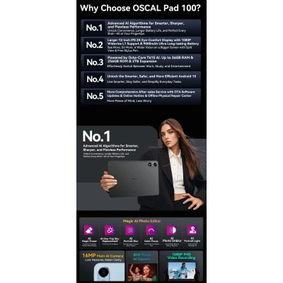 Планшет Oscal Pad 100 12.0" 6/256GB 4G (LTE) Sky Blue (6931548326335) [6931548326335-B] — фото 10