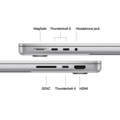 Ноутбук Apple MacBook Pro 14 A3434 M5 Silver 3024x1964 (Liquid Retina XDR) Apple M5 (4.61 ГГц) RAM 16 / SSD сріблястий (MDE54UAA-B) — фото 3