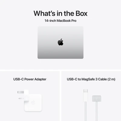 Ноутбук Apple MacBook Pro 14 A3434 M5 Silver 3024x1964 (Liquid Retina XDR) Apple M5 (4.61 ГГц) RAM 16 / SSD сріблястий (MDE54UAA-B) — фото 4