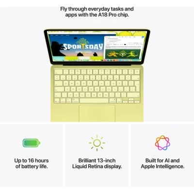 Ноутбук Apple MacBook Neo A3404 2408 x 1506 (Liquid Retina) Apple A18 Pro RAM 8 / SSD жовтий (MHFD4UAA-B) — фото 9
