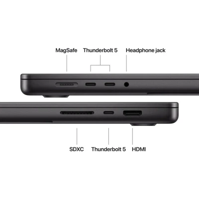 Ноутбук Apple MacBook Pro 16 A3428 M5 Pro Space Black 3456x2234 (Liquid Retina XDR) Apple M5 Pro (4.61 ГГц) RAM 48 / SSD темно-сірий (MGEC4UAA-B) — фото 7