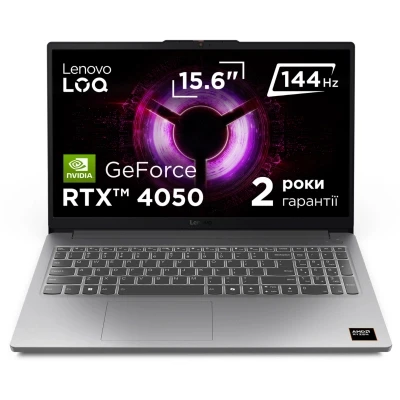 Ноутбук Lenovo LOQ 15ARP10E 1920х1080 (FullHD) AMD Ryzen 7 170 RAM 16 / SSD сірий (83S000ETRA-B)