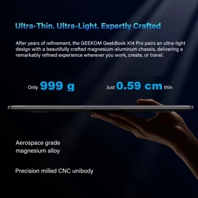 Ноутбук Geekom X14 Pro 2880x1800 (Retina) Intel Core Ultra 9 185H (2.3 - 5.1 ГГц) RAM 32 / SSD сірий (GEEKBOONX14CMOU9185H-322-US-B) — фото 6