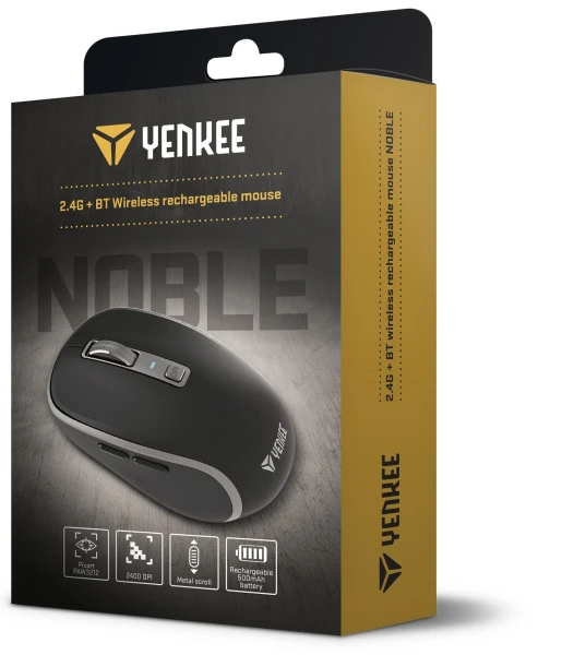 комп'ютерна Yenkee YMS 2085BK Dual mode WL mouse NOBLE [45019713-Y] — фото 4