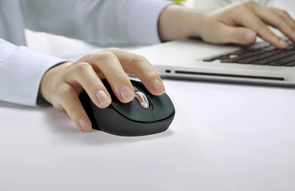 комп'ютерна Yenkee YMS 2010BK Dual mode WL mouse GYRO Black [45025343-Y] — фото 10