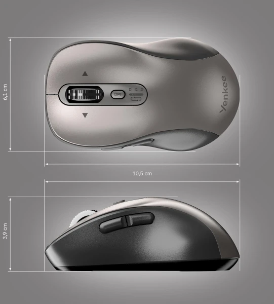 комп'ютерна Yenkee YMS 2010SR Dual mode WL mouse GYRO Graphite [45025341-Y] — фото 10