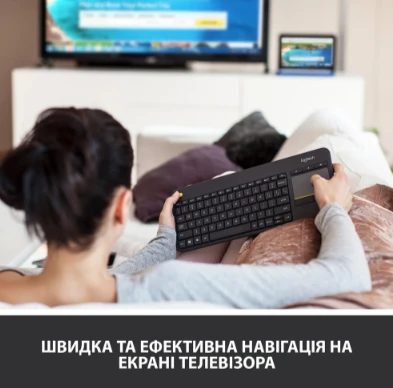 Logitech Wireless Touch K400 Plus, US, Black (920-007145) [920-007145-Y] — фото 3