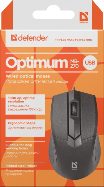 Defender Optimum MB-270 USB Black — фото 2