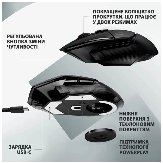 Logitech G502 X LIGHTSPEED Black (910-006180) [910-006180-Y] — фото 3