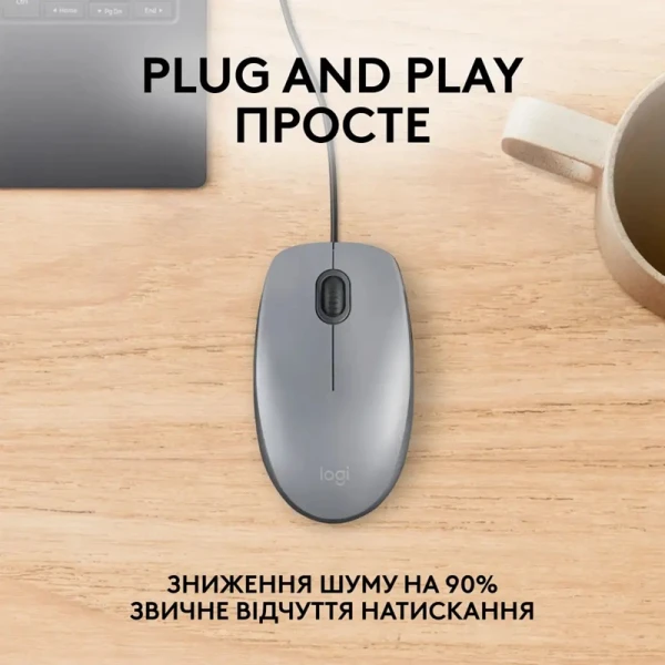 Logitech M110 Silent-MID GRAY-USB-AKOYA [910-006760-Y] — фото 7