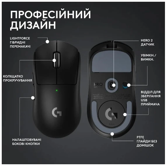 Logitech Pro X Superlight 2 Lightspeed Black (910-006630) [910-006630-Y] — фото 9