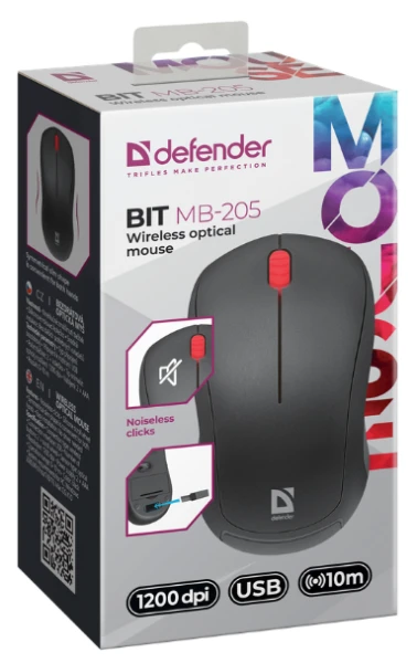 Defender Bit MB-205 Wireless BLACK (52205) [52205-Y] — фото 3