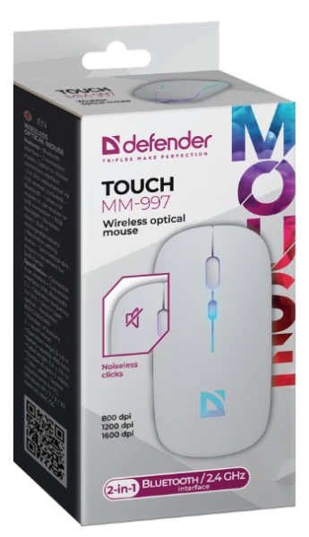Defender Touch MM-997 Wireless WHITE — фото 2