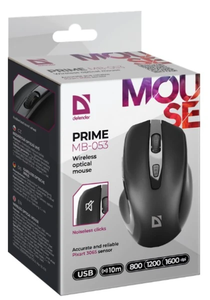 Defender Prime MB-053 Wireless BLACK (52053) [52053-Y] — фото 3