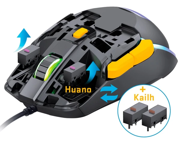 комп'ютерна Yenkee YMS 3600BK MARKSMAN Gaming Mouse Black [45021055-Y] — фото 5