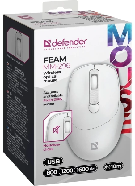 Defender Feam MM-296 White (52297) [52297-Y] — фото 3