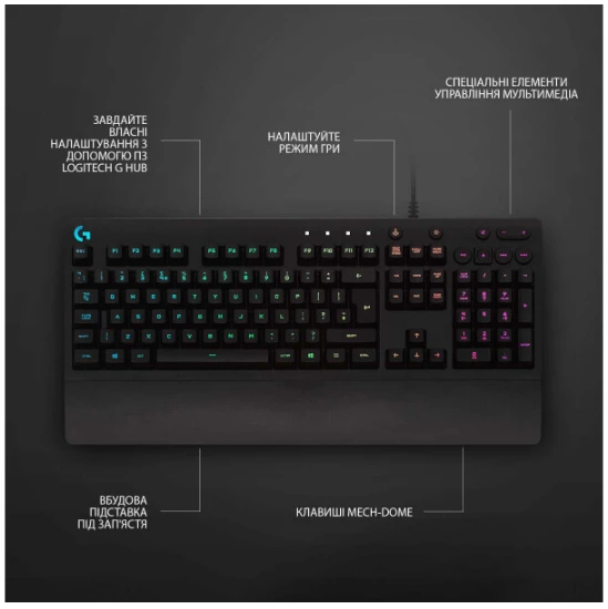 Logitech G213 Prodigy Gaming Keyboard [920-010740-Y] — фото 4