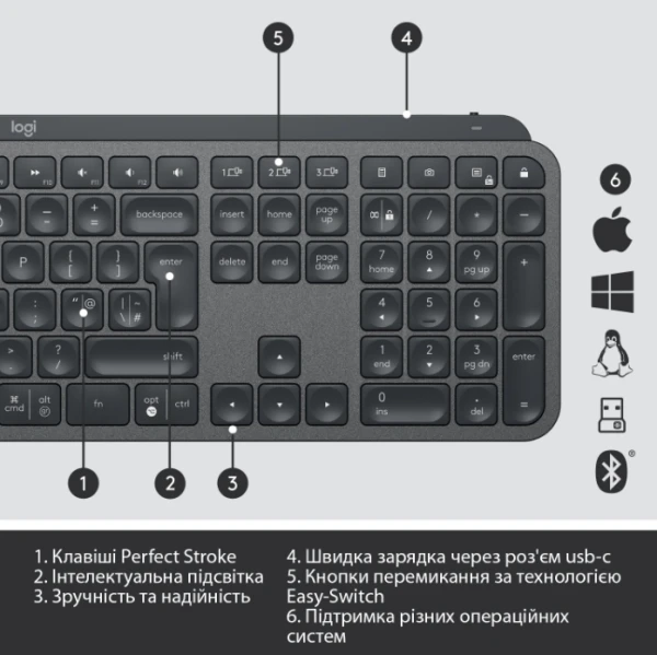 LOGITECH MX Master Keys for Business, US, Graphite (920-010251) [920-010251-Y] — фото 5