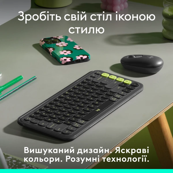 Logitech POP Icon Keys Graphite UKR (L920-013157) [920-013157-Y] — фото 2