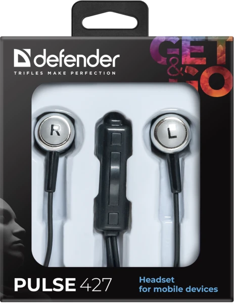 Наушники Defender Pulse 427 Black/Silver — фото 2
