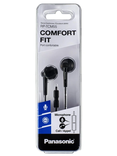 Наушники Panasonic RP-TCM55GC-K [RP-TCM55GC-K-Y] — фото 2