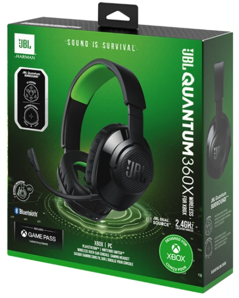Наушники JBL QUANTUM 360X Console Wireless Black (JBLQ360XWLBLKGRN) [JBLQ360XWLBLKGRN-Y] — фото 10