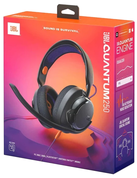 Наушники JBL QUANTUM 250 Black (JBLQTUM250BLK) [JBLQTUM250BLK-Y] — фото 4